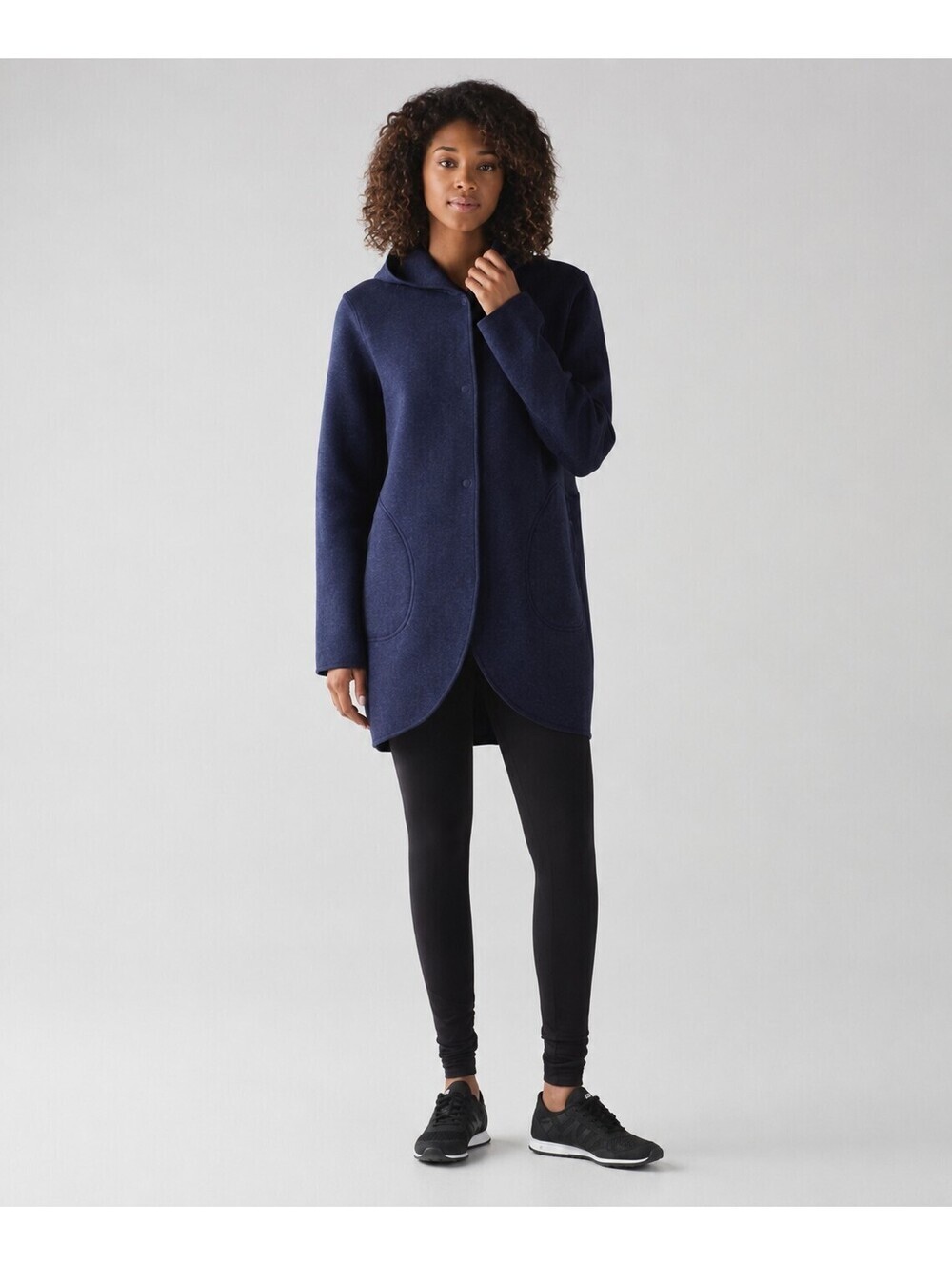 Lululemon City Bound Wrap Jacket Women's Medium Indigo Hooded Snap Front NWOT